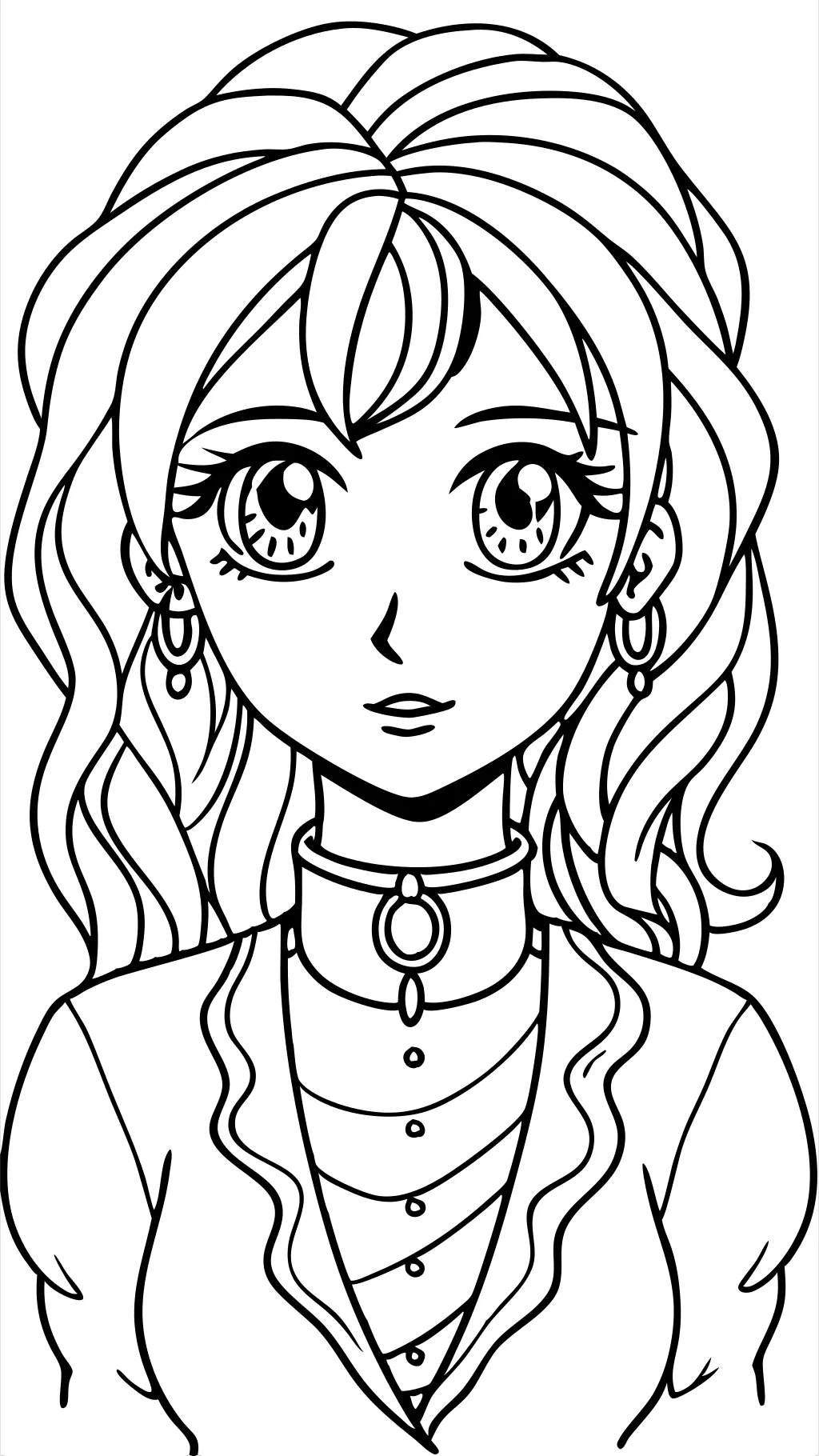 pages à colorier d’anime fille